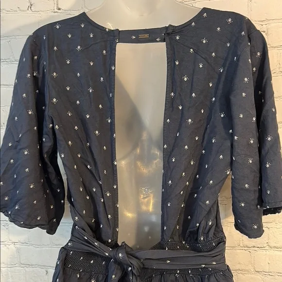 O’Neill Navy faux Wrap Romper with tie waist - Picture 8 of 11